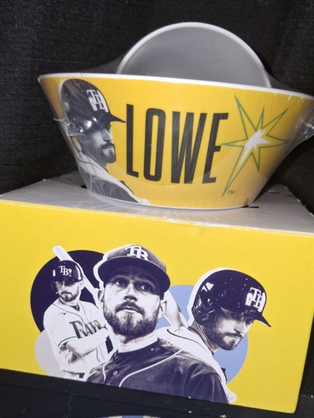 MLB Tampa Bay Rays Brandon Lowe Cereal BOWL /juice CUP